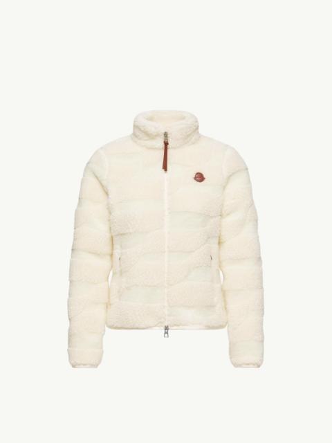 Teddy Jacquard Padded Zip-Up Cardigan