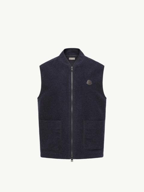 Moncler Wool Zip-Up Vest