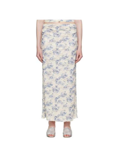 BEC + BRIDGE Off-White & Blue Riva Maxi Skirt