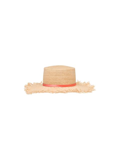Prada Crocheted raffia hat