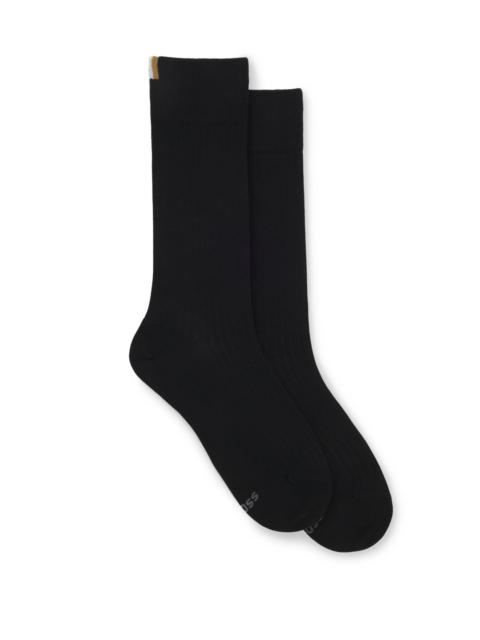 BOSS TWO-PACK OF RIBBED SOCKS IN A REGULAR LENGTH