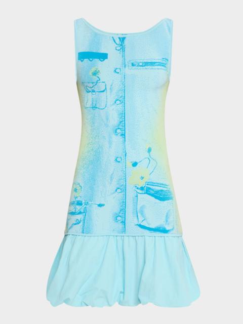 PH5 Daphne Reversible Bubble-Hem Mini Dress