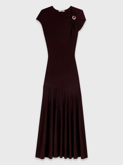 maje Asymmetrical jersey dress