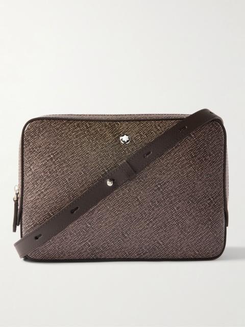 Montblanc Cross-Grain Leather Messenger Bag Brown