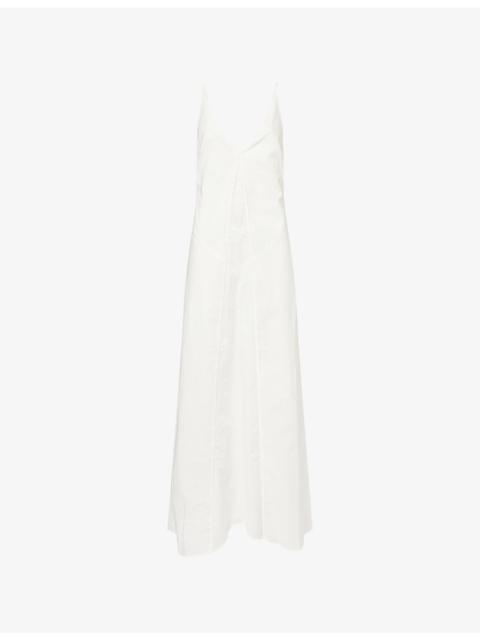 SIR. Klara Floral-Embroidered Cotton Maxi Dress
