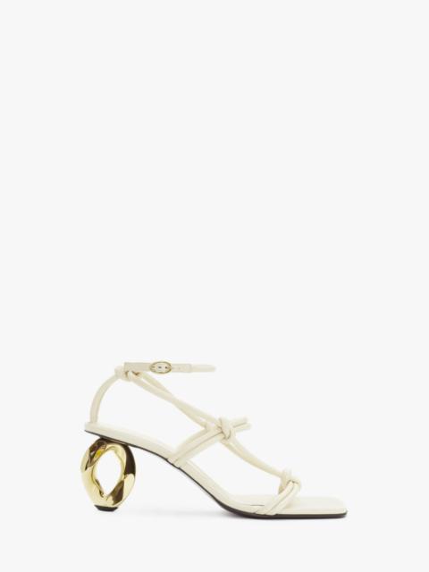 JW Anderson CHAIN HEEL LEATHER STRAPPY SANDALS
