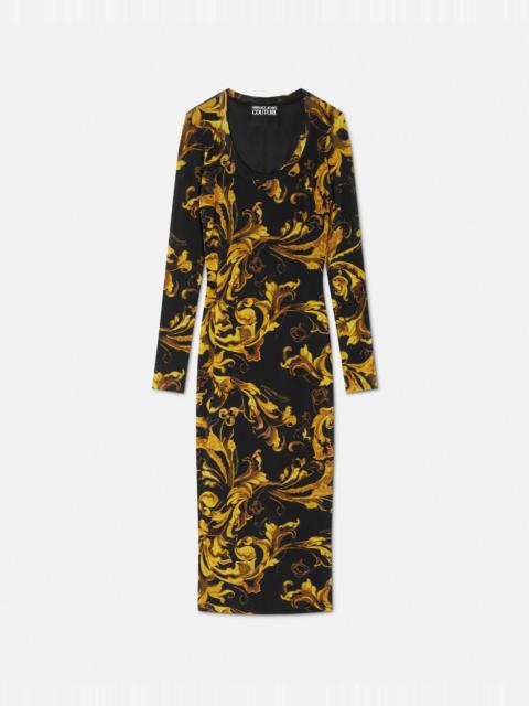 VERSACE JEANS COUTURE Porcelain Barocco Long Dress