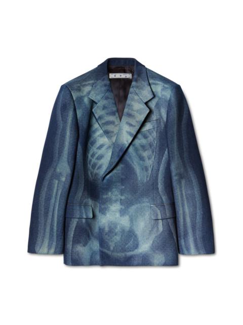 Off-White Body Scan Relax Denim Double Jacket