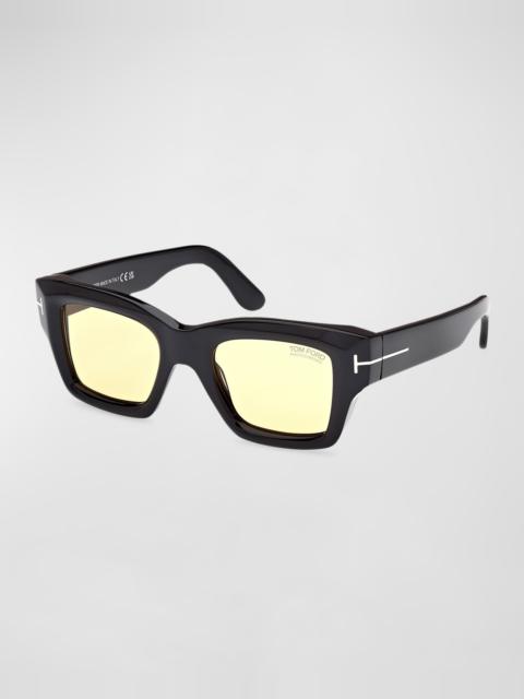 Men's Ilias Photochromic Acetate Square Sunglasses