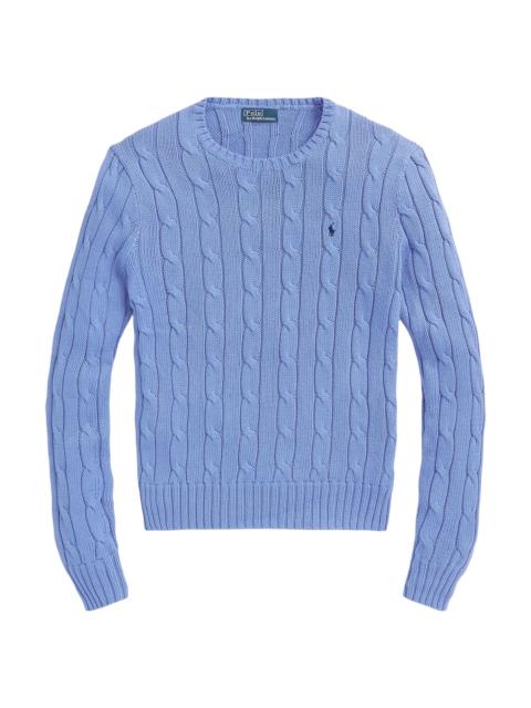 Polo Ralph Lauren Women's Julianna Cable-Knit Cotton Crewneck Sweater - Litchfield Blue