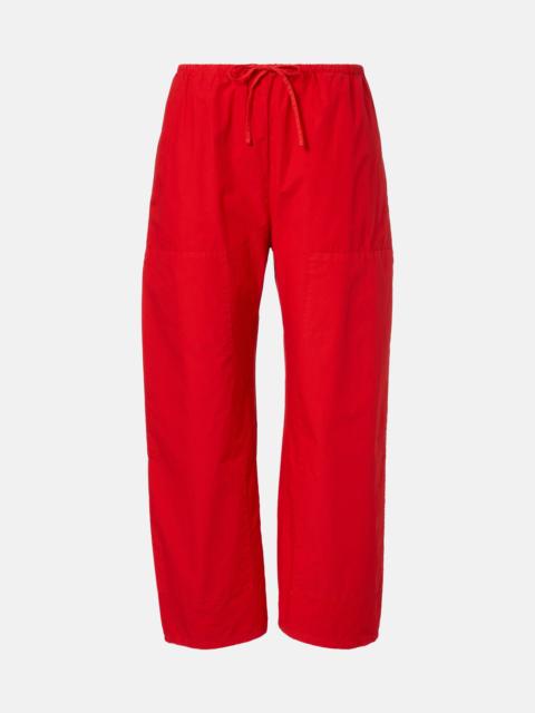 LESET Kyoto cropped cotton wide-leg pants