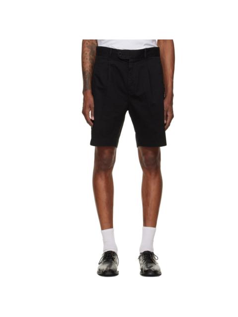 HUGO Black Straight-Fit Mercerised Cotton Chino Shorts
