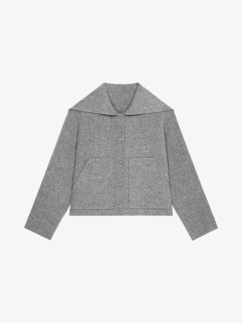Givenchy HOODED JACKET IN DOUBLE FACE WOOL