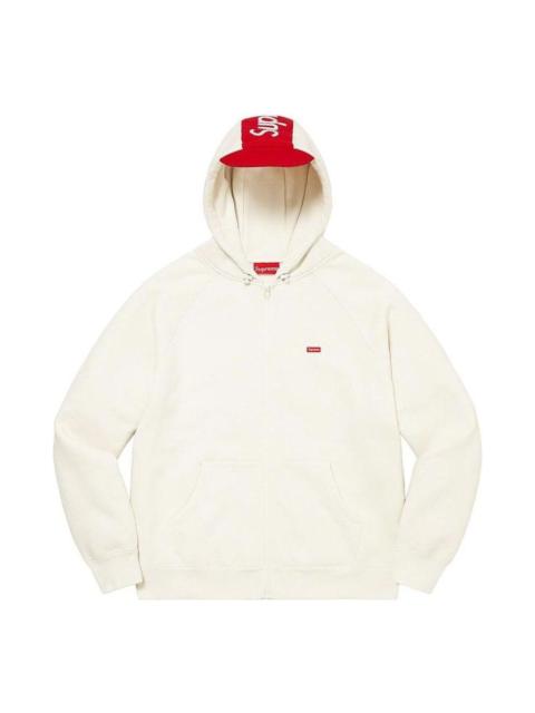 Supreme Supreme Brim Zip Up Hooded Sweatshirt 'White Red' SUP-FW22-814