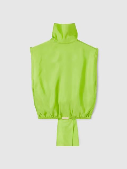 GUCCI Self-tie neck bow viscose twill top