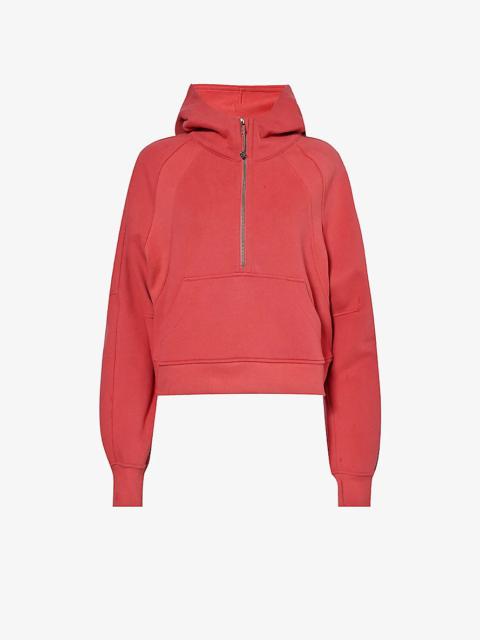 Scuba brand-embroidered cotton-blend hoody