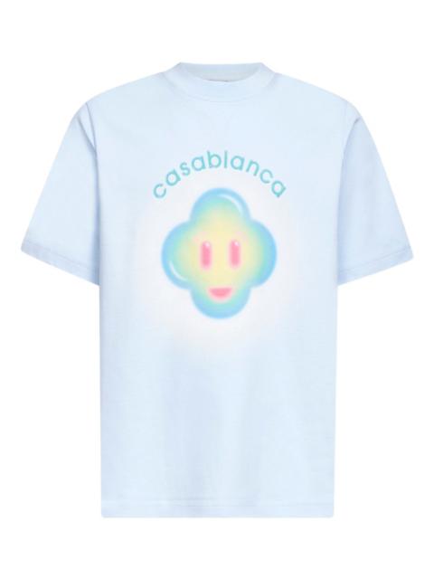 CASABLANCA Airbrush Smiley logo T-shirt