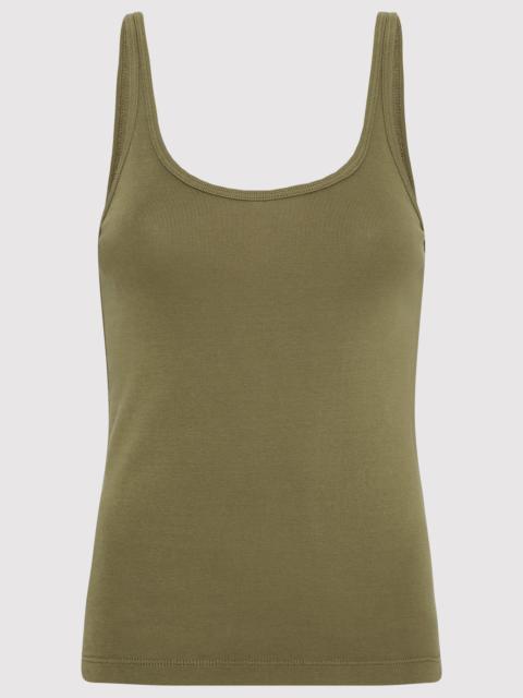 ST. AGNI Organic Cotton Slim Scoop Tank - Olive