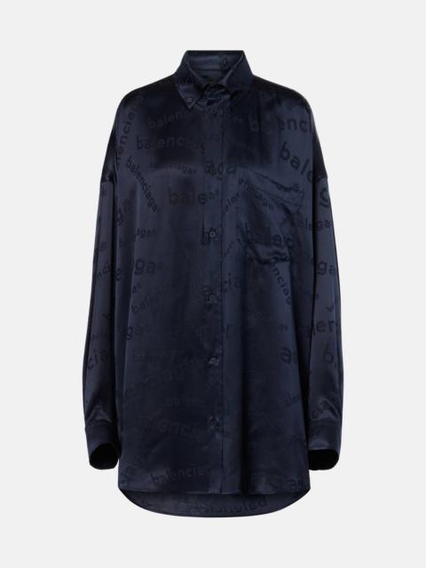 BALENCIAGA 로고 자카드 셔츠