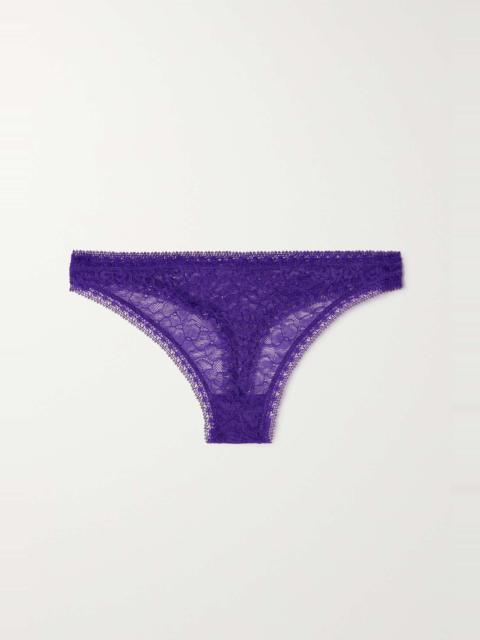 Pensees Reflet stretch-lace thong