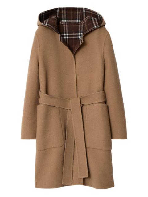 Burberry hooded belted coat