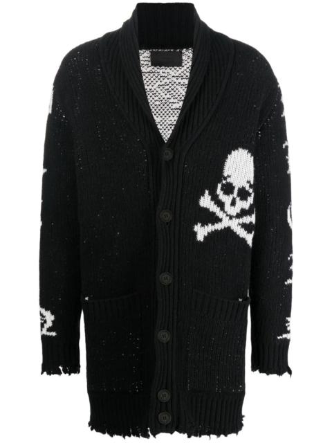 PHILIPP PLEIN intarsia-knit logo cardigan