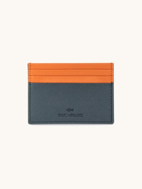 Paul & Shark CARD HOLDER IN SAFFIANO LEATHER