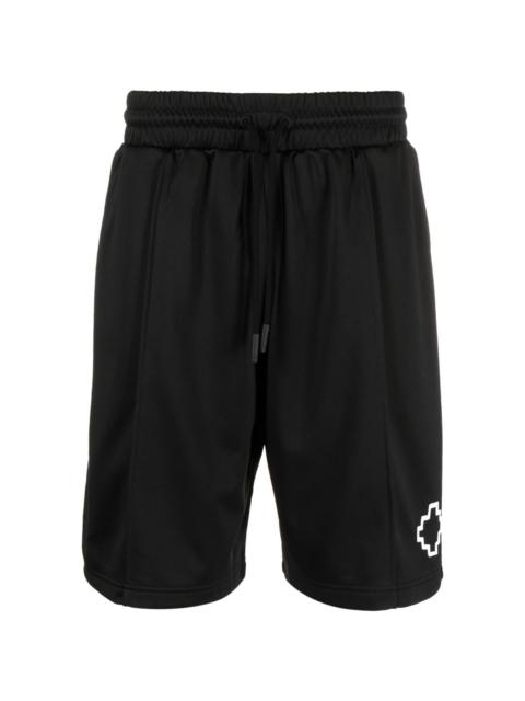 logo-print track shorts