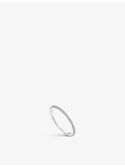 MONICA VINADER Eternity sterling silver and 0.12ct diamond ring