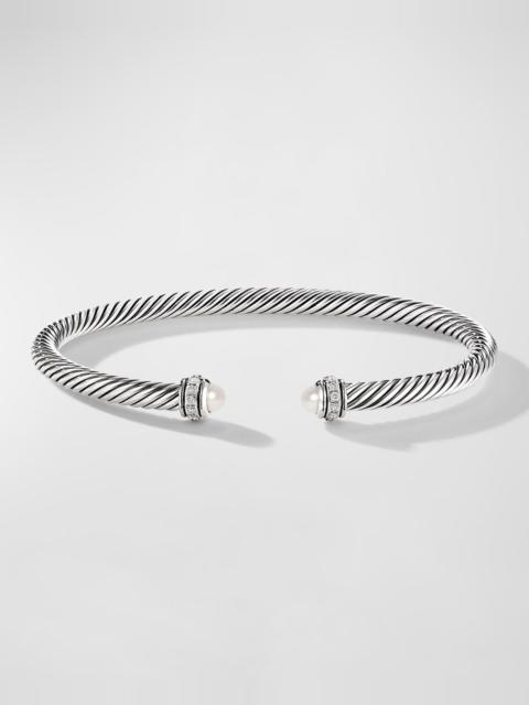 DAVID YURMAN Cable Bracelet with Gemstone and Diamonds in Silver, 4mm