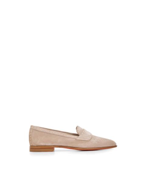 Santoni stitch-detail loafers