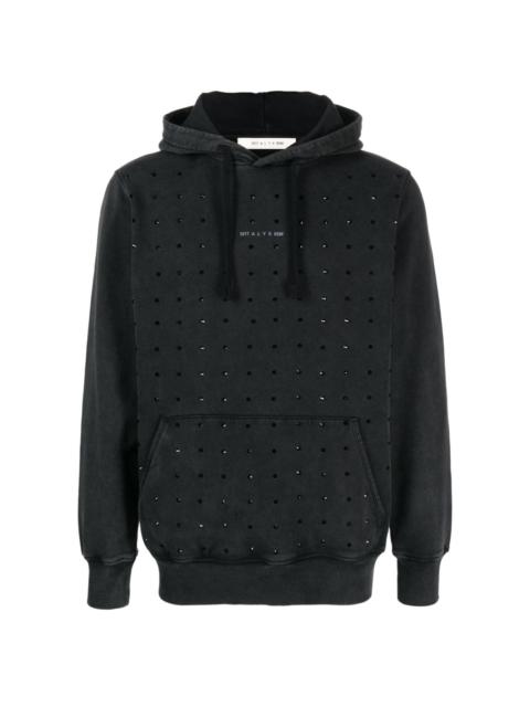 sequin-embellished cotton hoodie