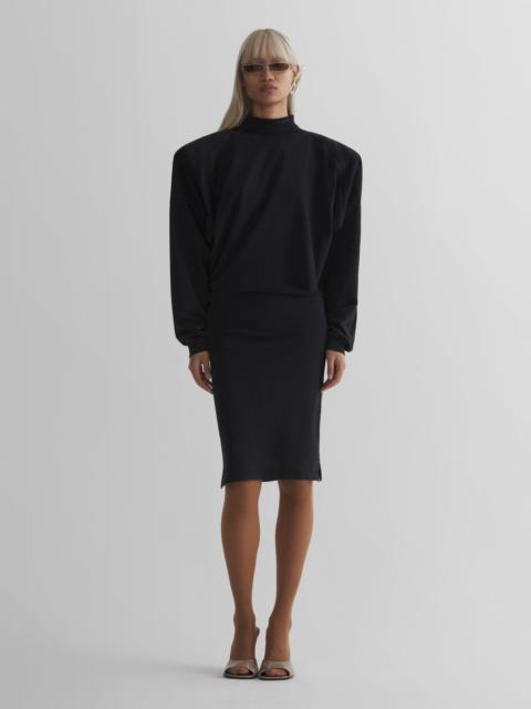 MUGLER black bat sleeves t-shirt dress
