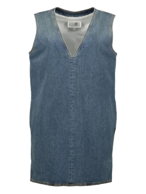 MM6 Maison Margiela v-neck denim mini dress