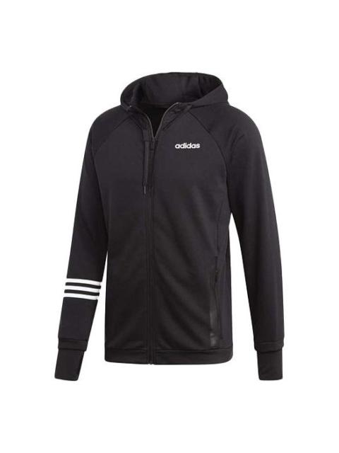 adidas adidas Sports Training Knit Hooded Jacket Black DT8994