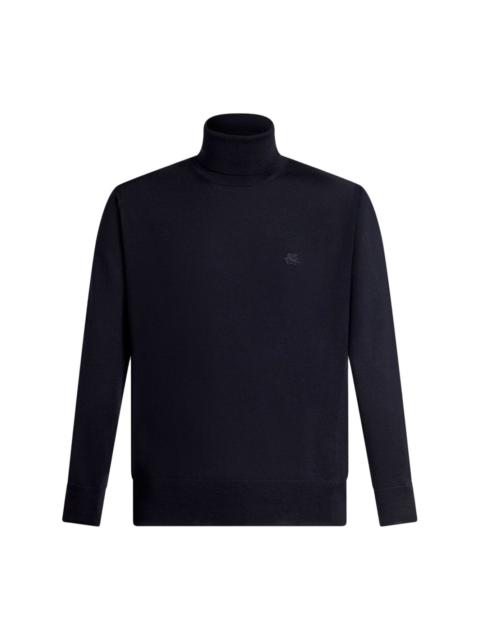 Pegaso-embroidered wool jumper