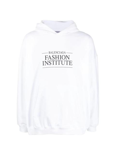 slogan-print hoodie