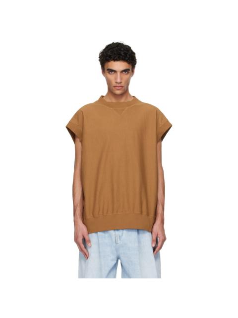 HED MAYNER Tan Cap Sleeve Sweatshirt