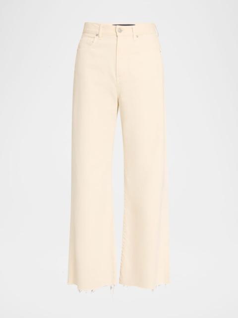 VERONICA BEARD Taylor Cropped High-Rise Wide Jeans