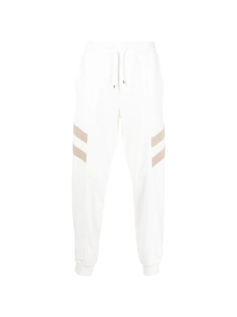 stripe-print cotton track pants