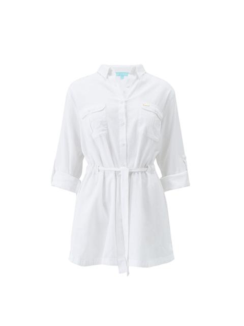 MELISSA ODABASH LACEY WHITE DRESS