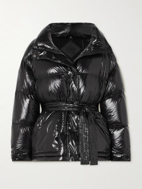 PERFECT MOMENT Maya Hooded Belted Quilted Glossed-shell Down Ski Jacket
