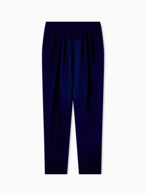 GIORGIO ARMANI TROUSERS WITH SILK CADY PLEATS