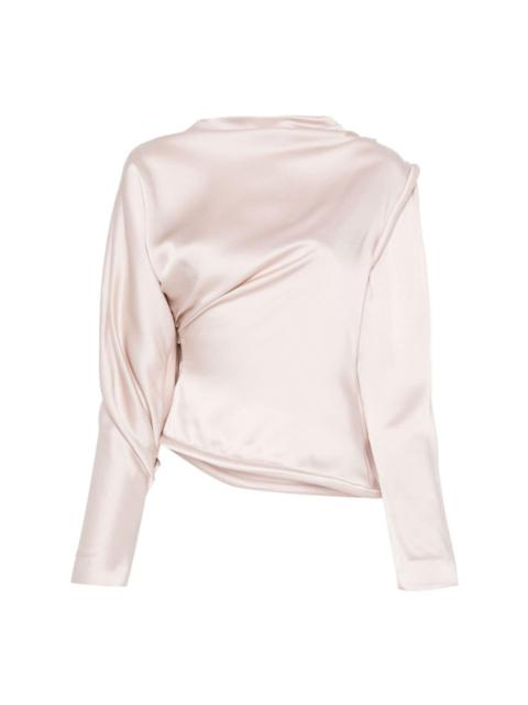 crepe satin blouse