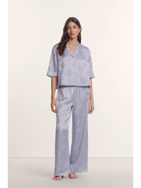 eberjey Inez Washable Silk Jacquard Relaxed Wide Leg Pant PJ Set