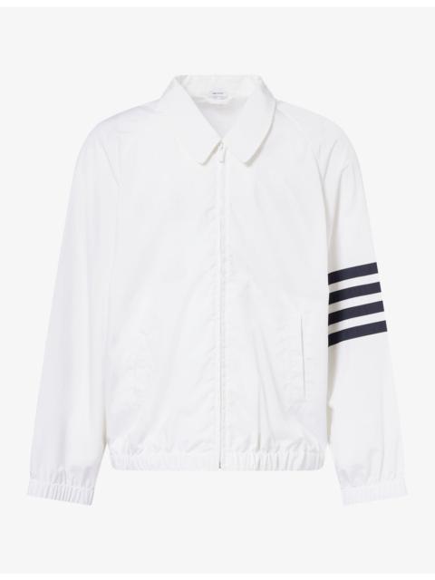 Thom Browne Brand-Stripe Relaxed-Fit Soft-Shell Jacket