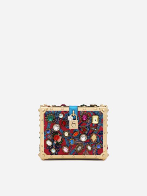 Dolce & Gabbana Jacquard Dolce Box bag with embroidery