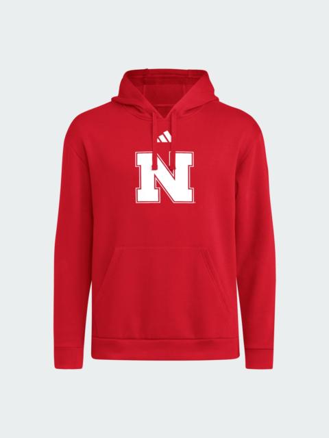 adidas Nebraska Cornhuskers Mens Fleece Hooded Sweatshirt