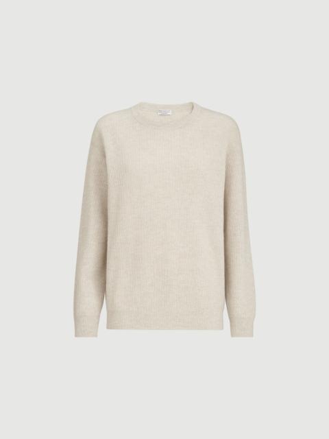 Brunello Cucinelli Cashmere English rib sweater with monili