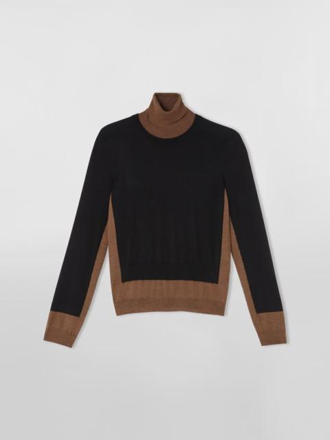 Marni LIGHT VIRGIN WOOL CARDIGAN WITH BI-COLOURED BLACK INLAY